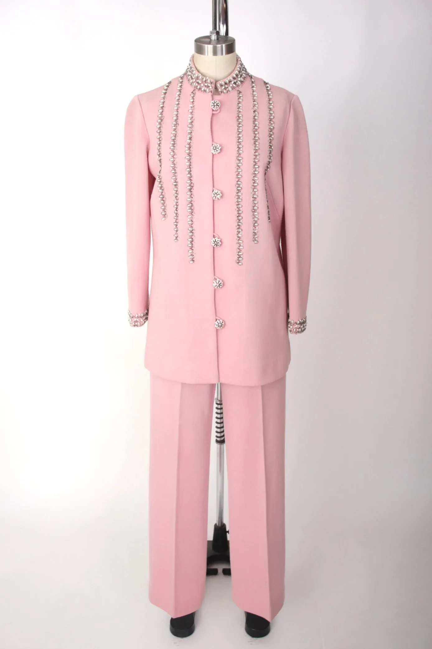 1960s Wool Embellished Pantsuit