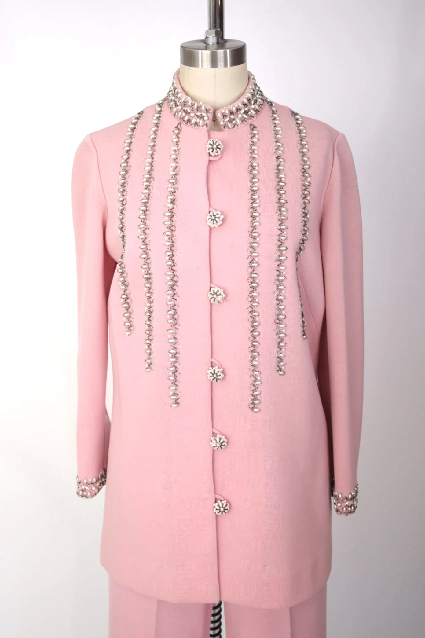 1960s Wool Embellished Pantsuit