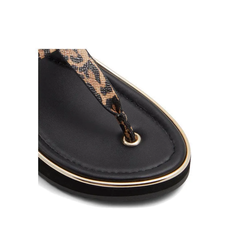 Adirahar Women T-strap Sandal - Brown Multi
