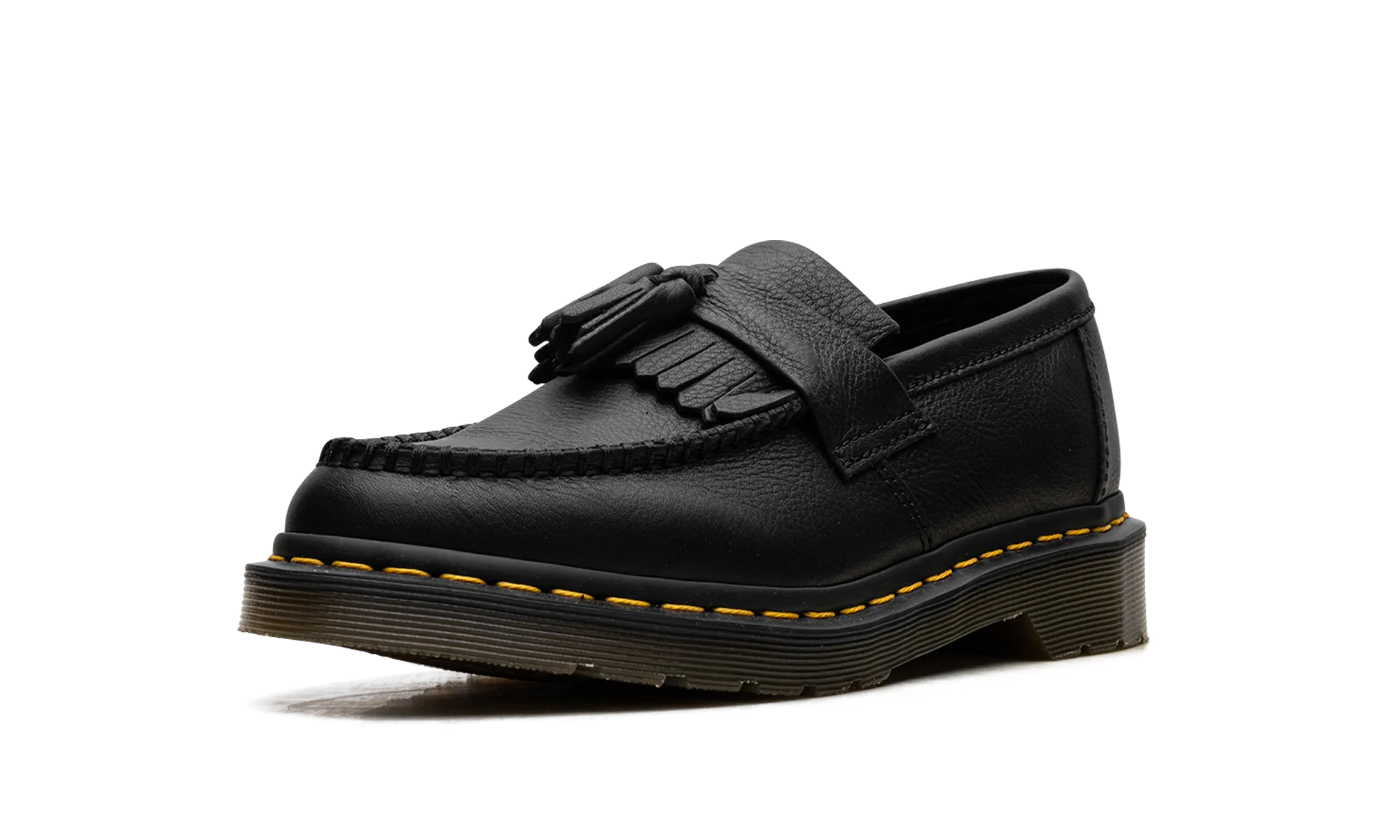 Adrian Virginia Leather Tassel Loafers "Black"