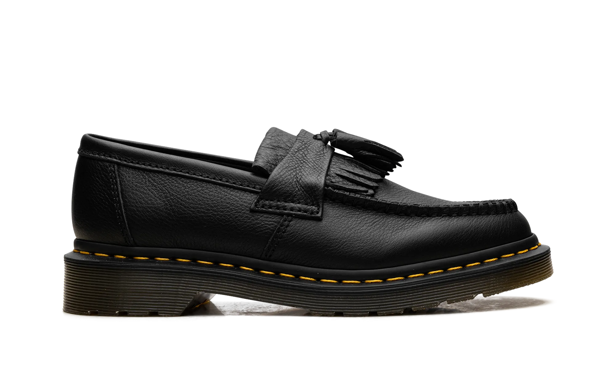 Adrian Virginia Leather Tassel Loafers "Black"
