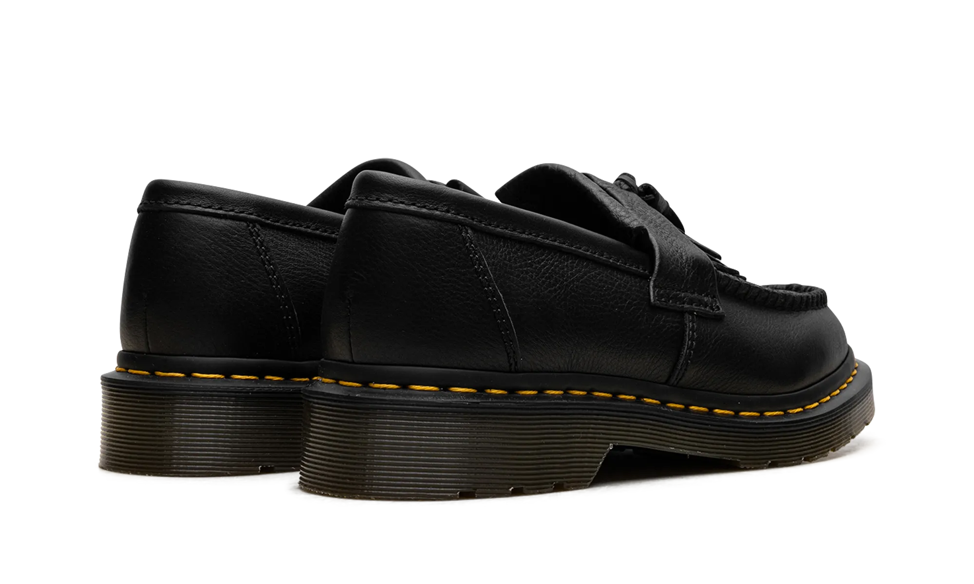 Adrian Virginia Leather Tassel Loafers "Black"