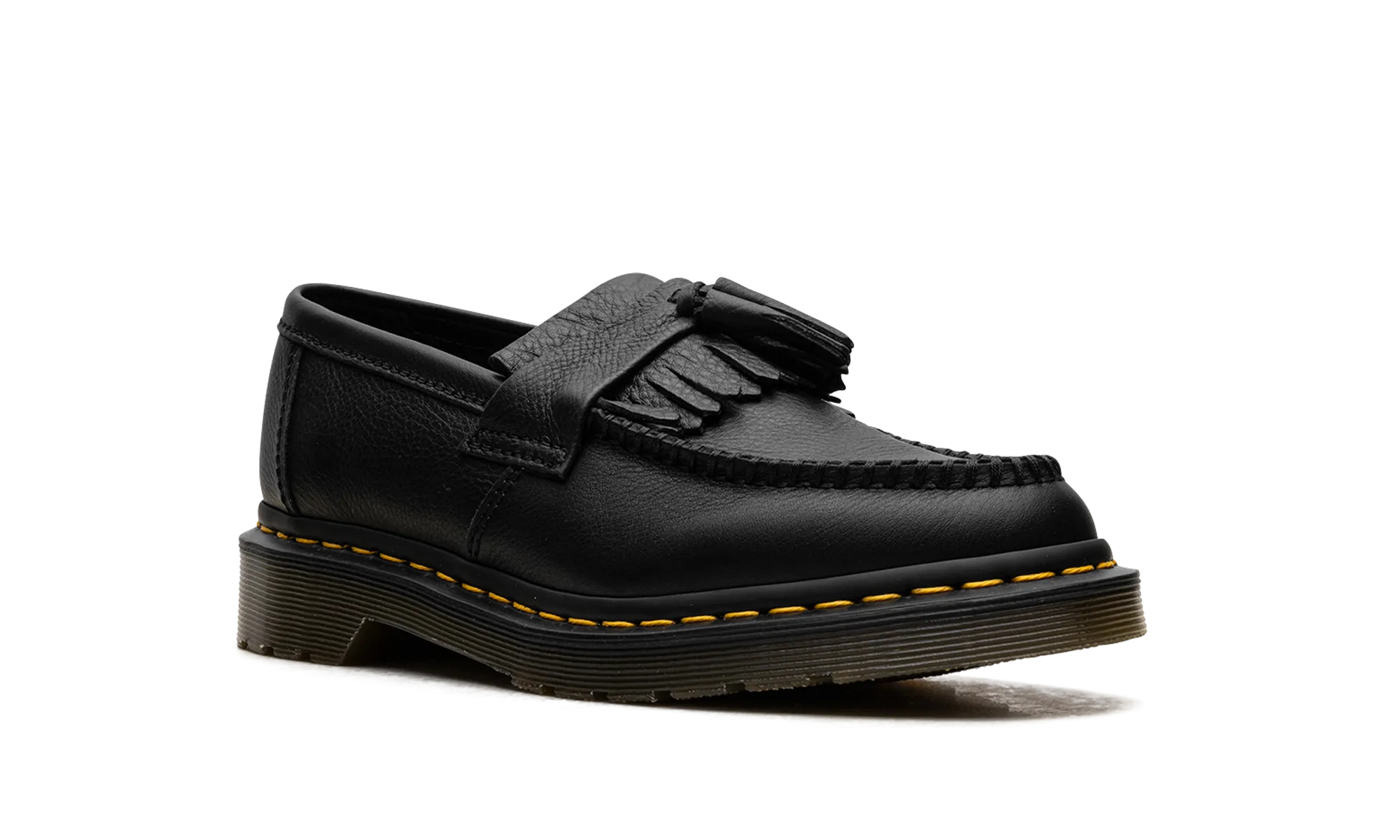 Adrian Virginia Leather Tassel Loafers "Black"