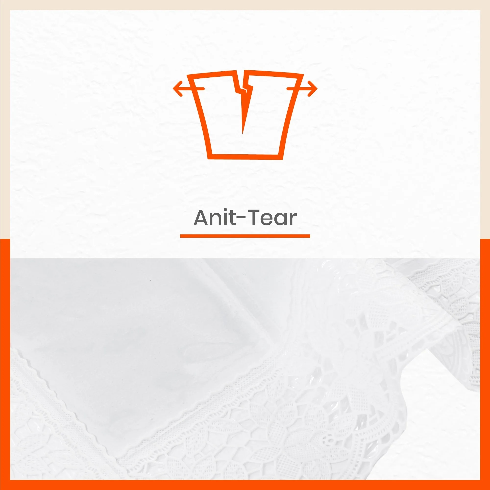 Albus Plastic Table Cover with White Lace for Dining Table at Home - Rectangular - (54" x 78") | Plain