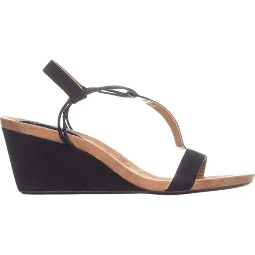 Alfani Style & Co. Womens Mulan T-strap Open Toe Wedge Sandals Navy 12 Medium (B,M)