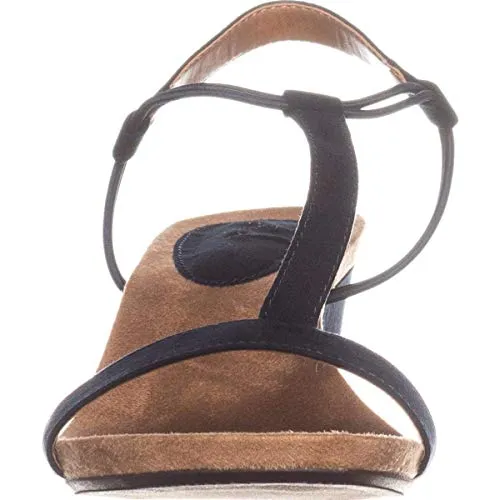 Alfani Style & Co. Womens Mulan T-strap Open Toe Wedge Sandals Navy 12 Medium (B,M)