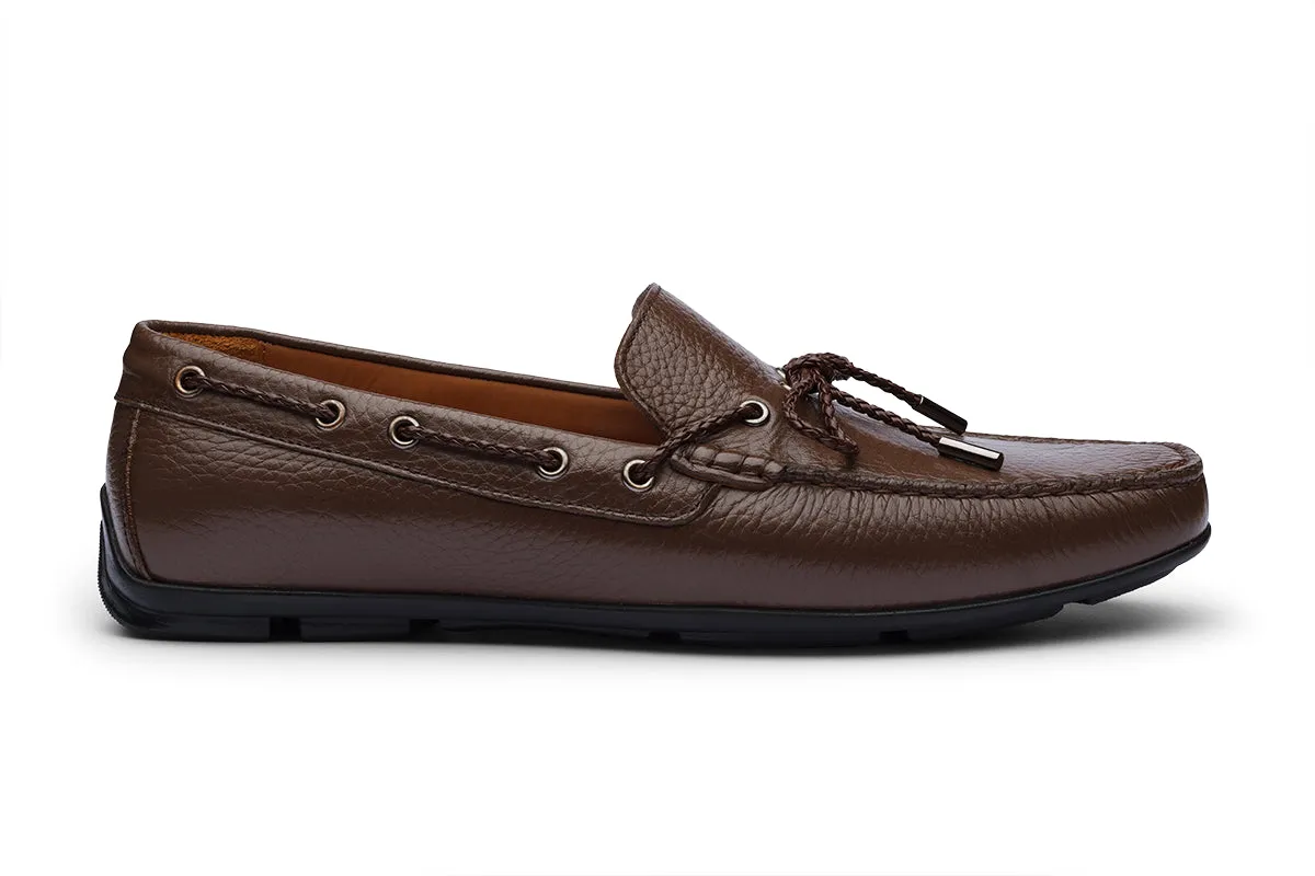 ALFREDO - BROWN LEATHER SHOES