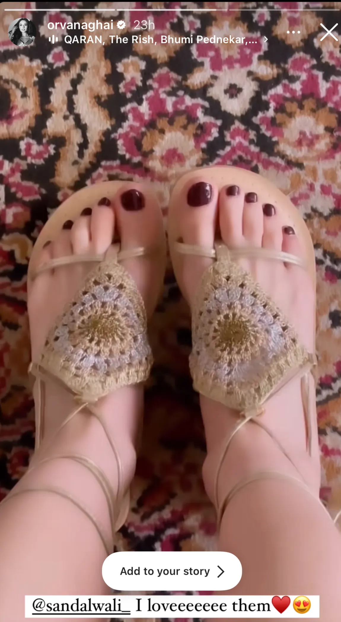 Angelina Gold Crochet Tie Up Sandals