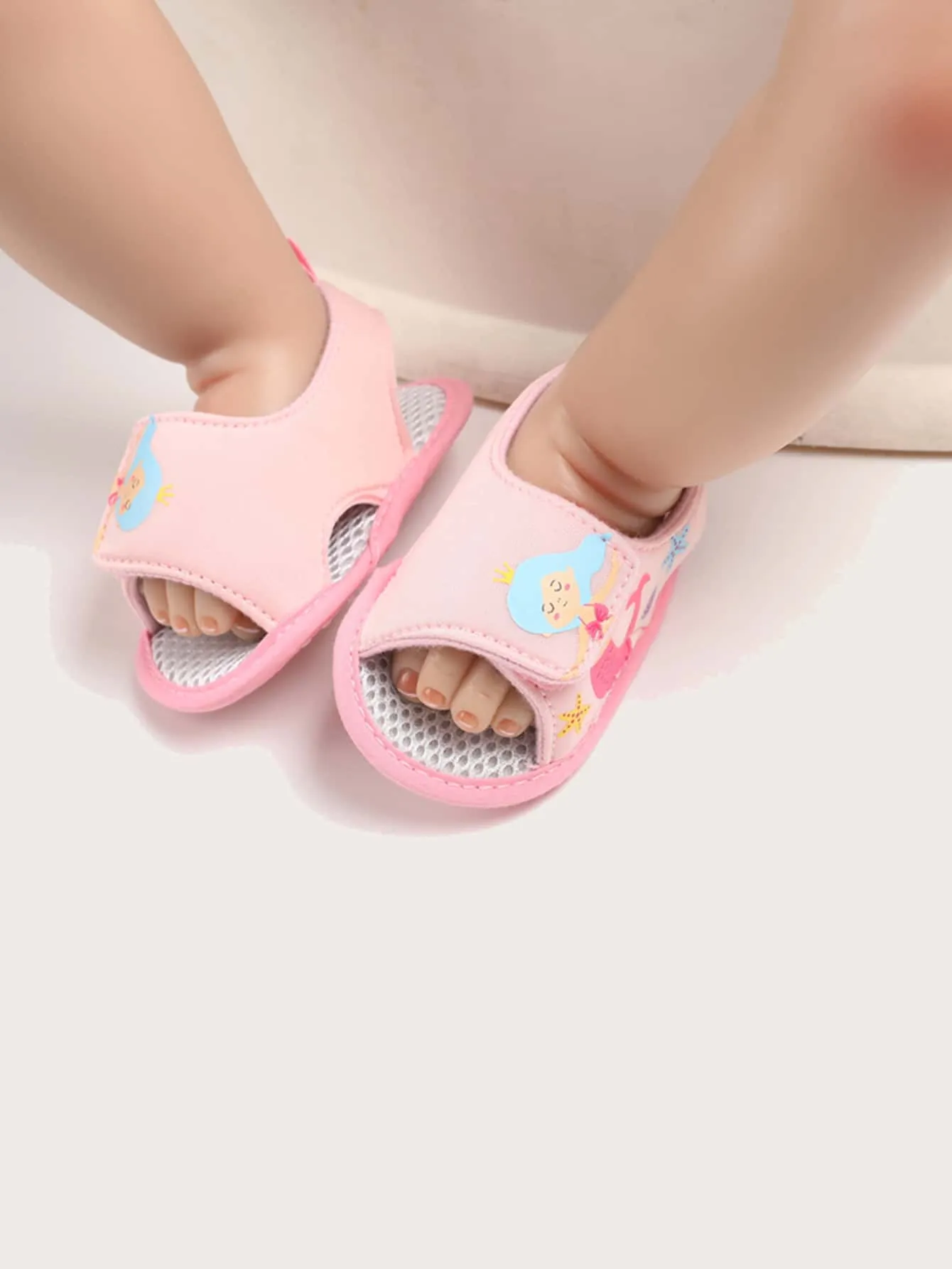 Baby Girls Cartoon Graphic Sandals-FD