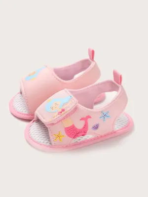 Baby Girls Cartoon Graphic Sandals-FD
