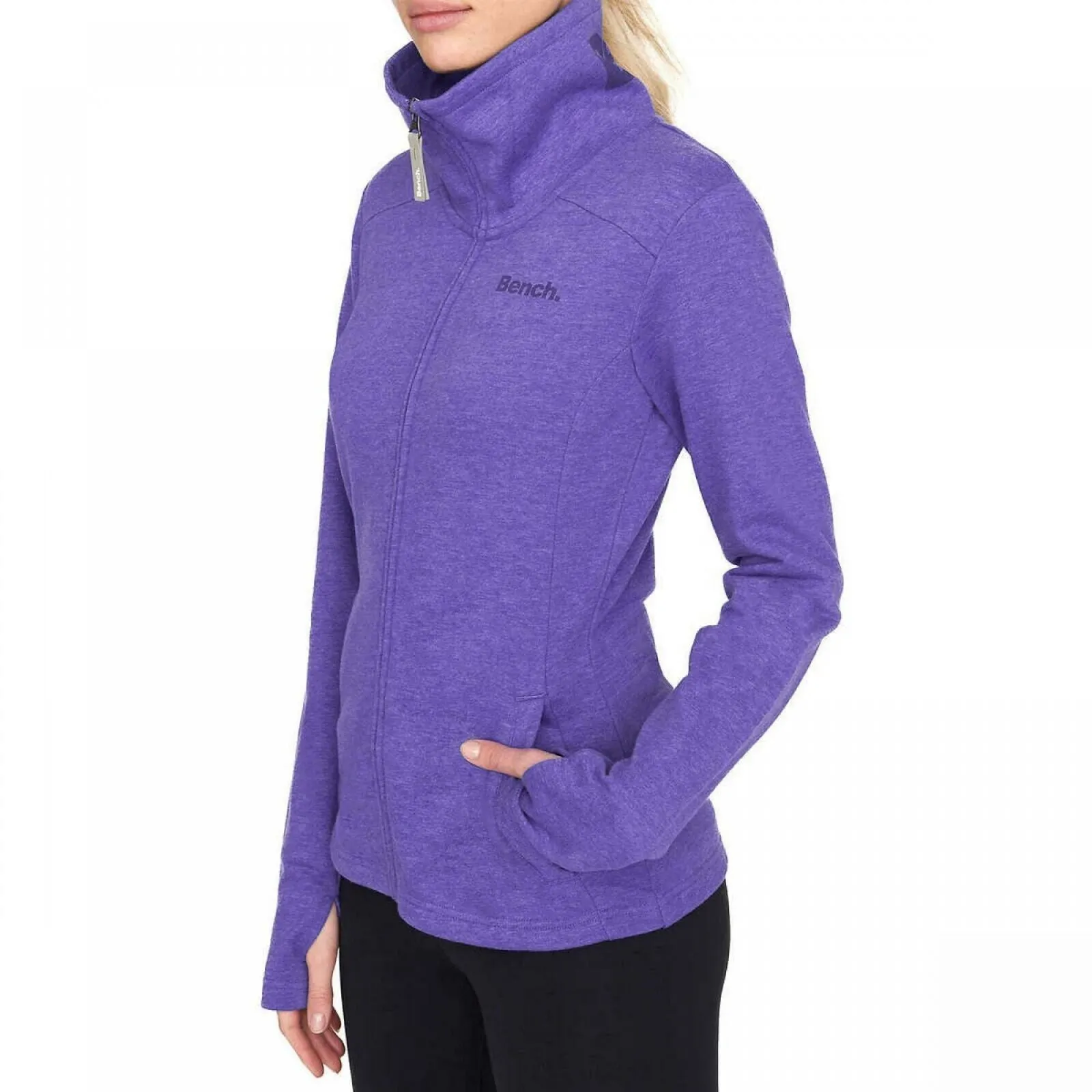Bench Women's Full Zip Mock Neck French Terry Jacket