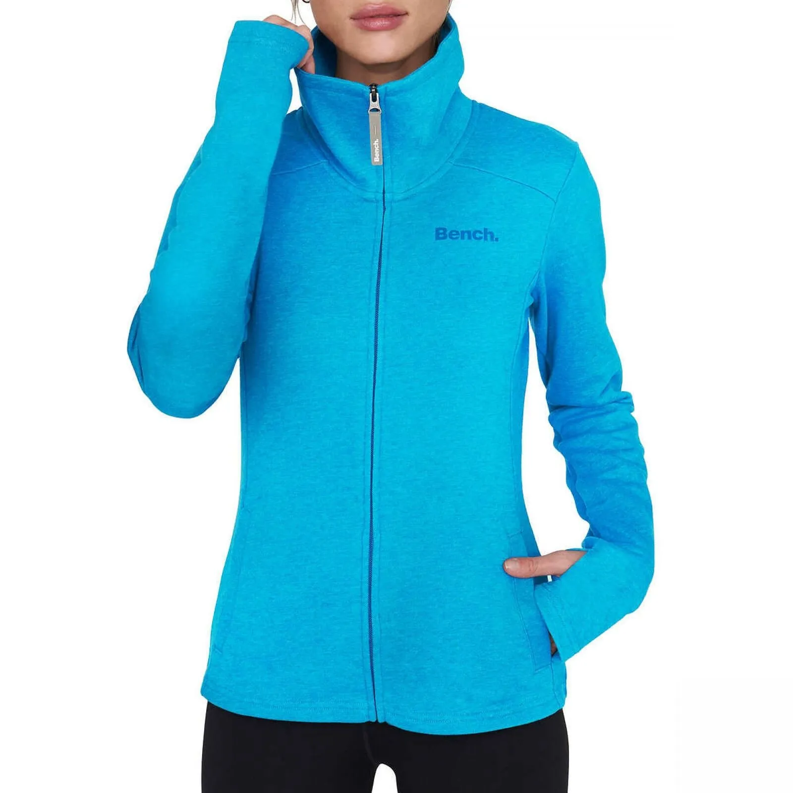 Bench Women's Full Zip Mock Neck French Terry Jacket
