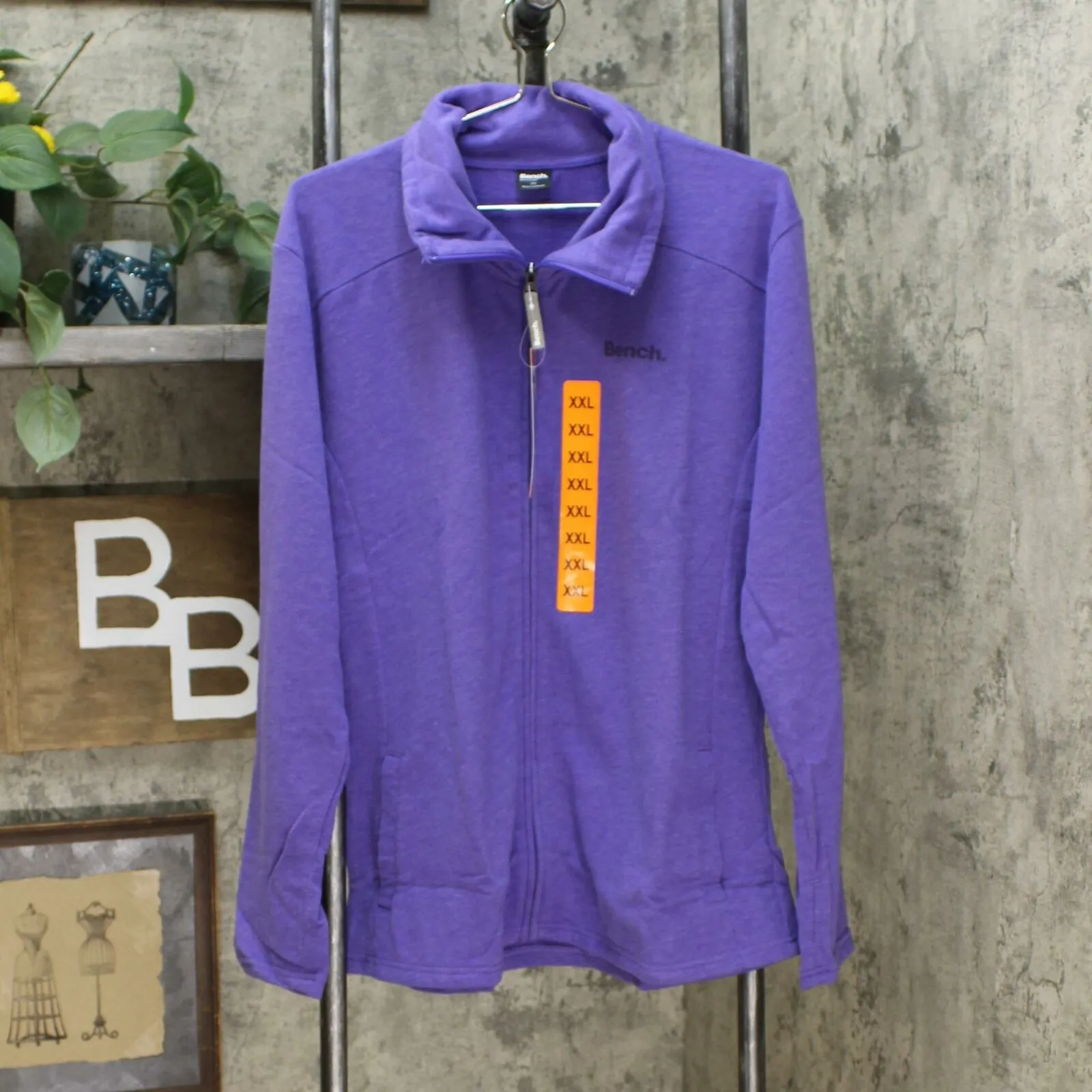 Bench Women's Full Zip Mock Neck French Terry Jacket