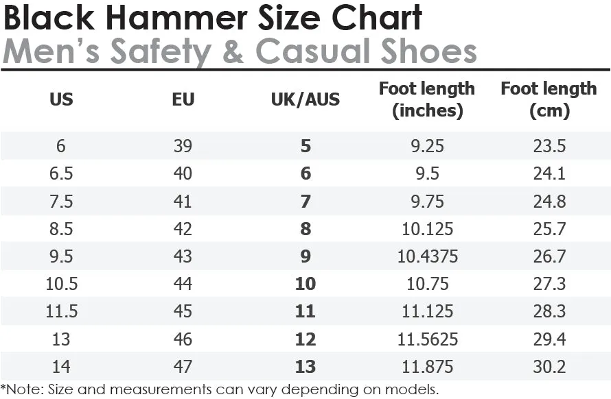 Black Hammer Men Mid Cut with Double Zip Safety Shoe BHS26612
