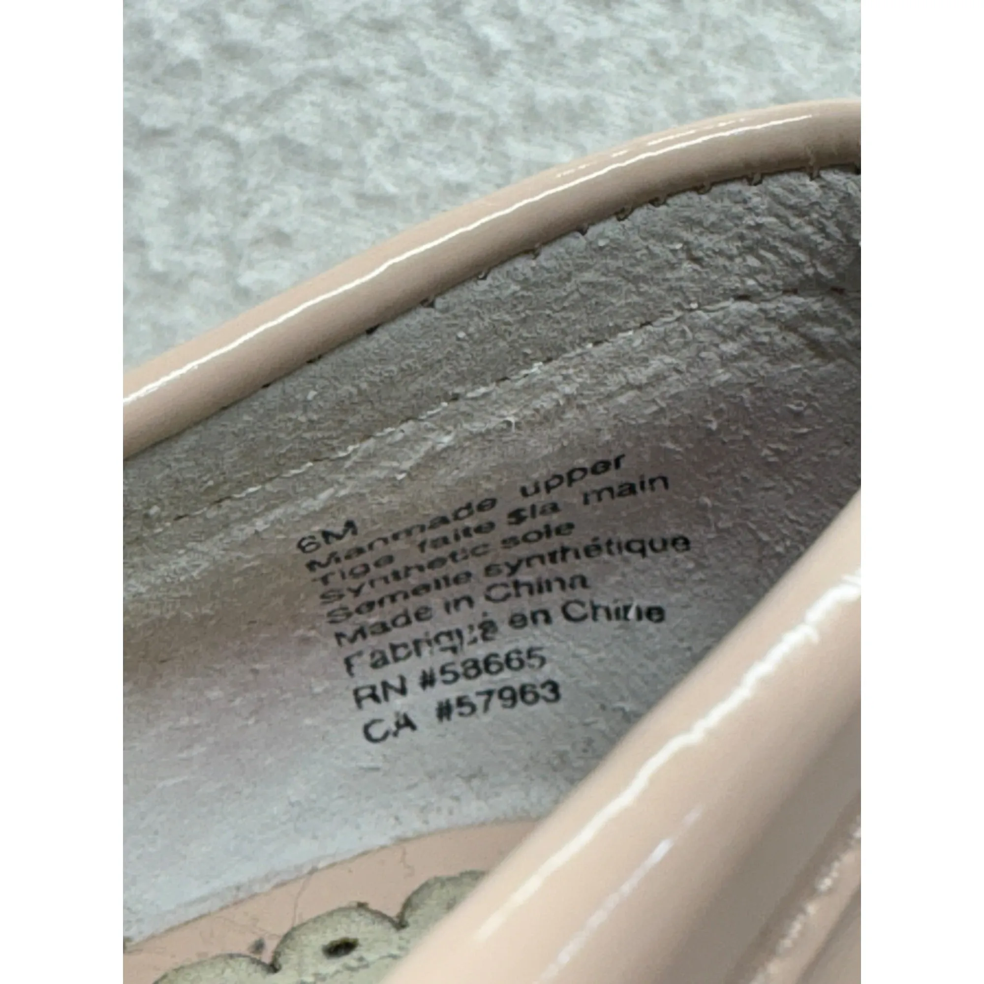 Blush Pink Patent Leather Loafers With Bow Detail By 1901 #7650