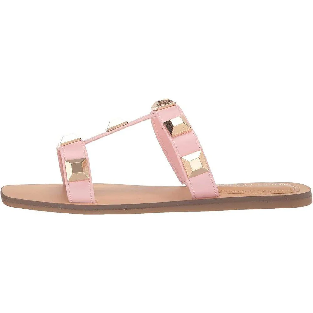 Bonis Pink Studded Flat Sandals