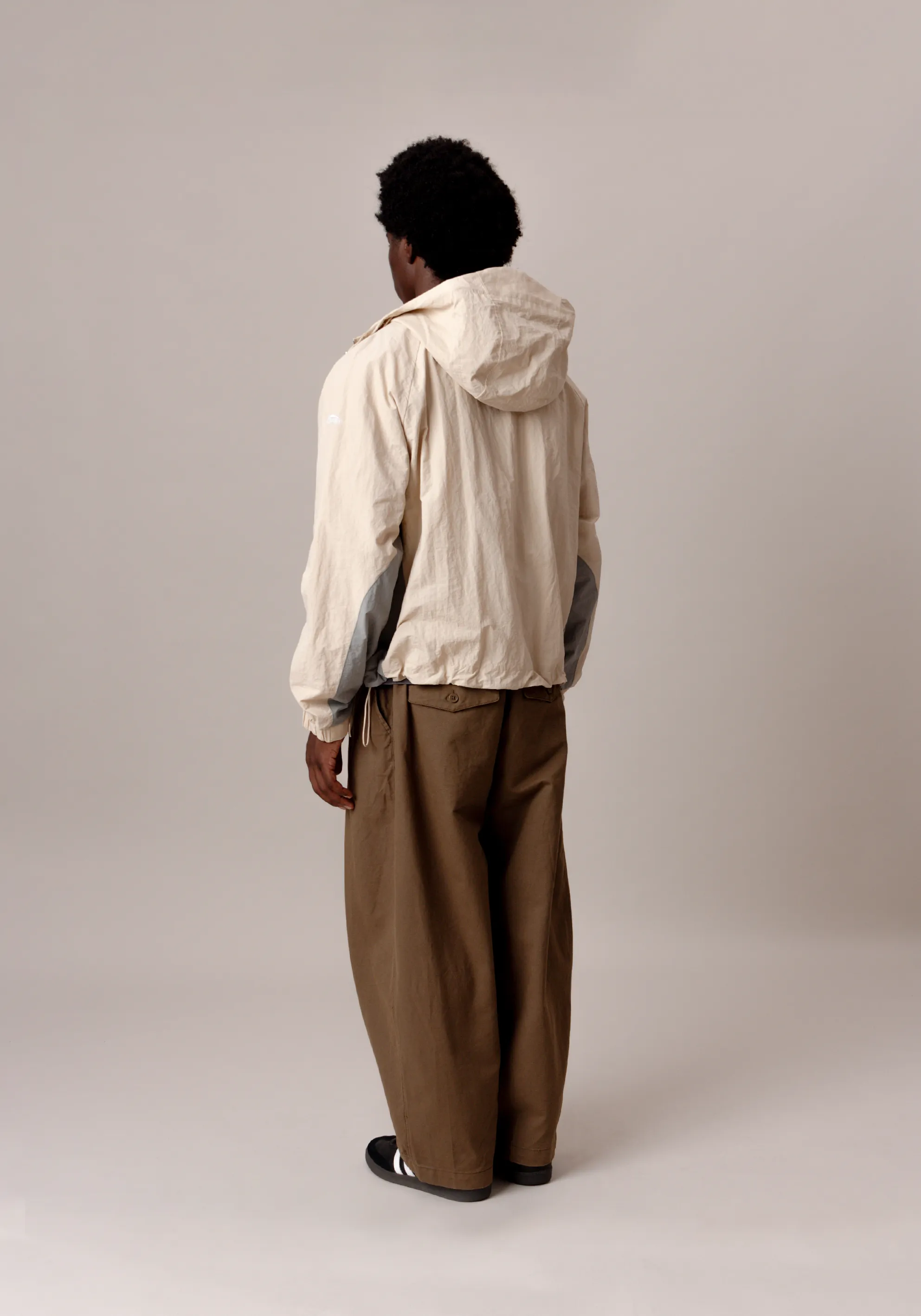 Boxy Wading Anorak Butter Cream/Grey