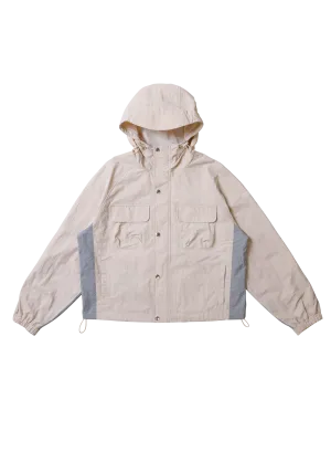 Boxy Wading Anorak Butter Cream/Grey
