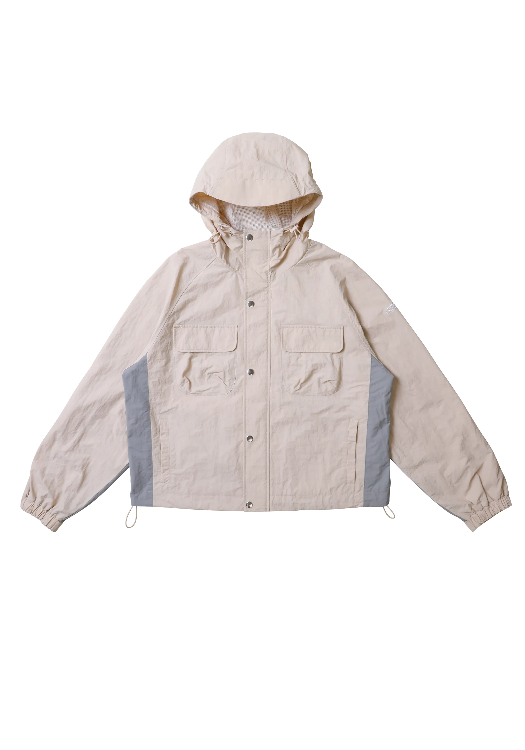 Boxy Wading Anorak Butter Cream/Grey