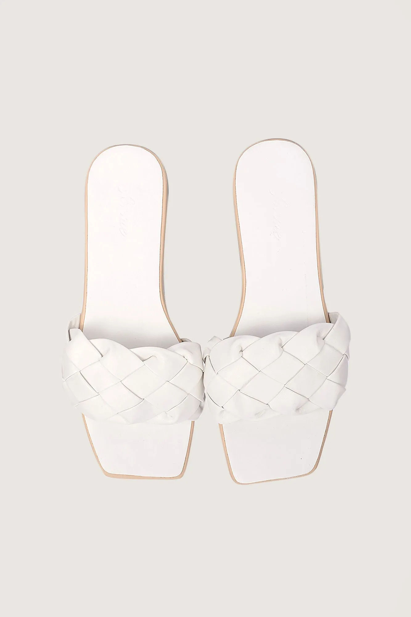 Braided Strap Square Toe Sandals