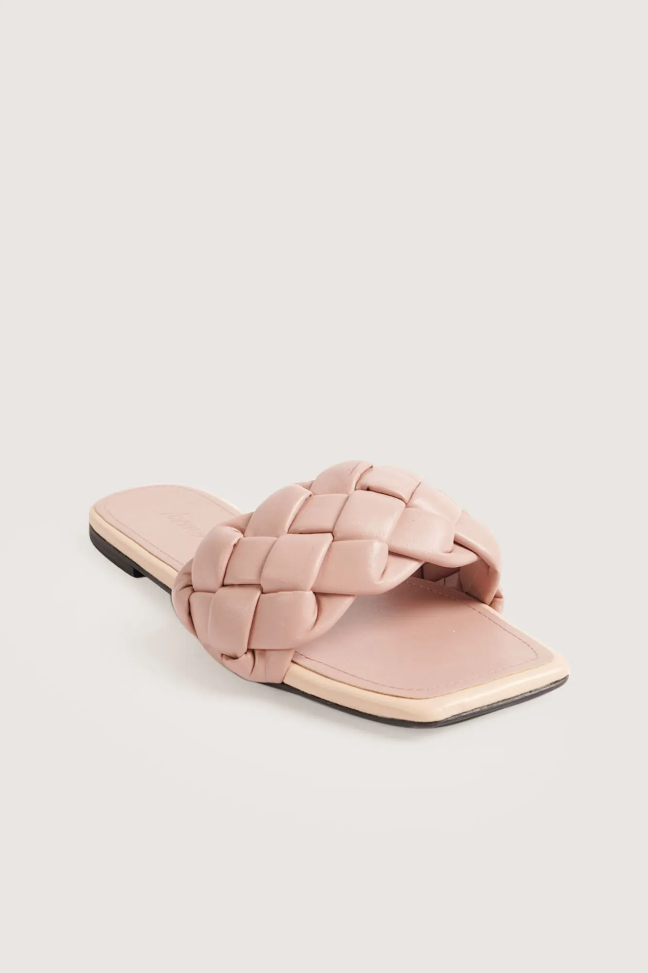 Braided Strap Square Toe Sandals