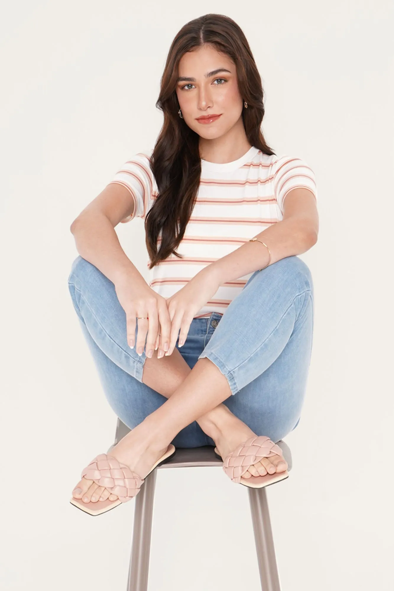 Braided Strap Square Toe Sandals
