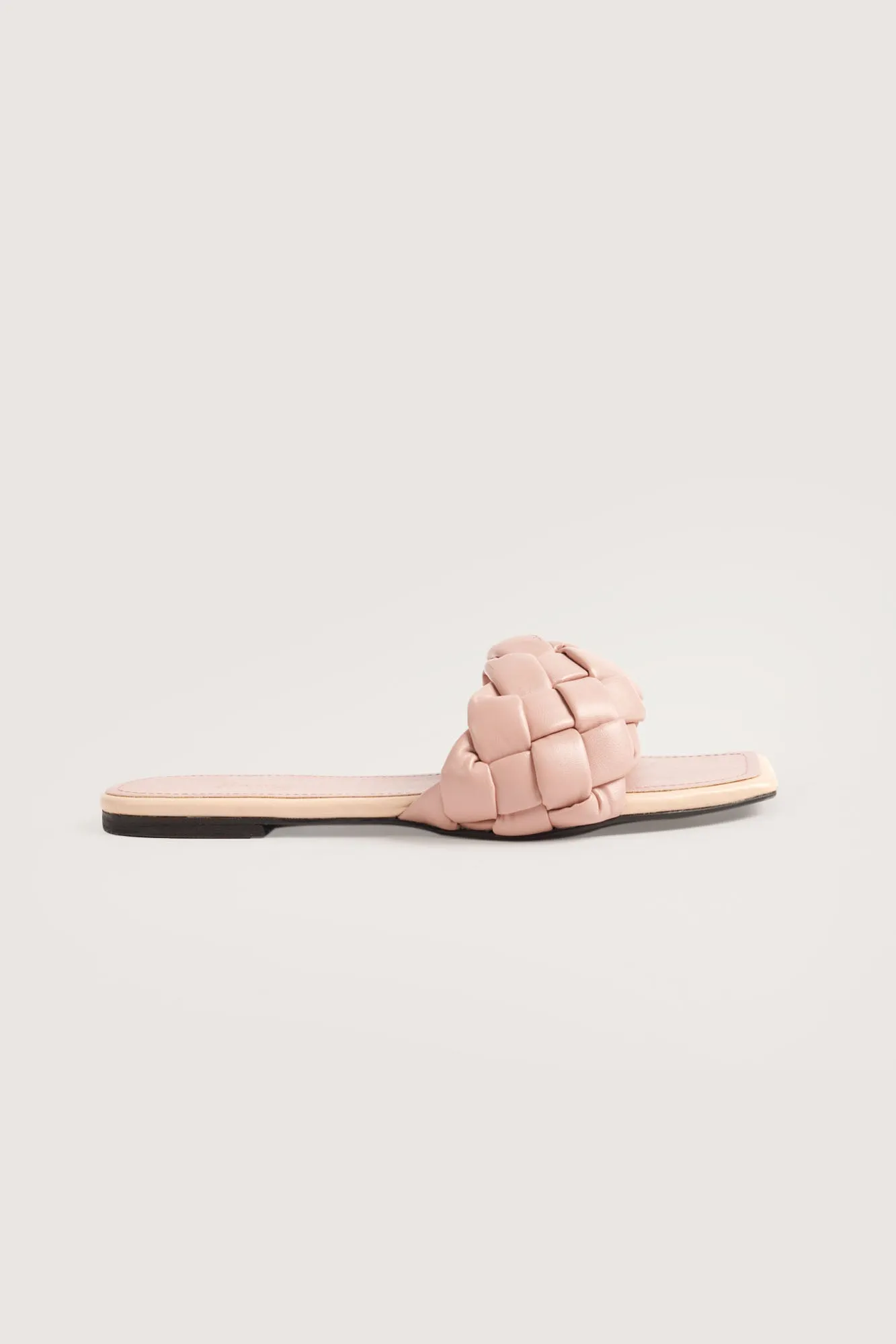Braided Strap Square Toe Sandals