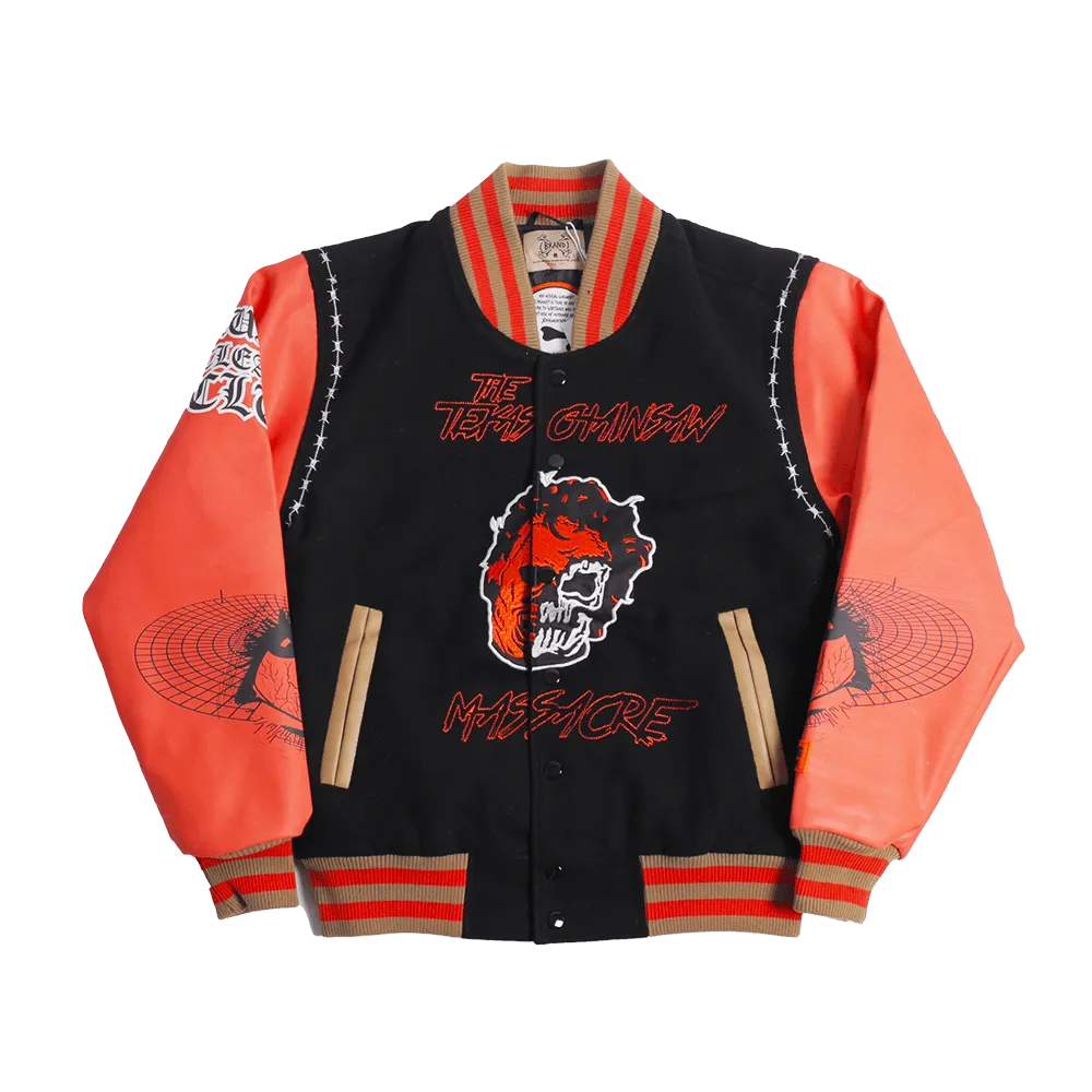 BRAND X TEXAS CHAINSAW MASSACRE VARSITY JACKET (BLACK)