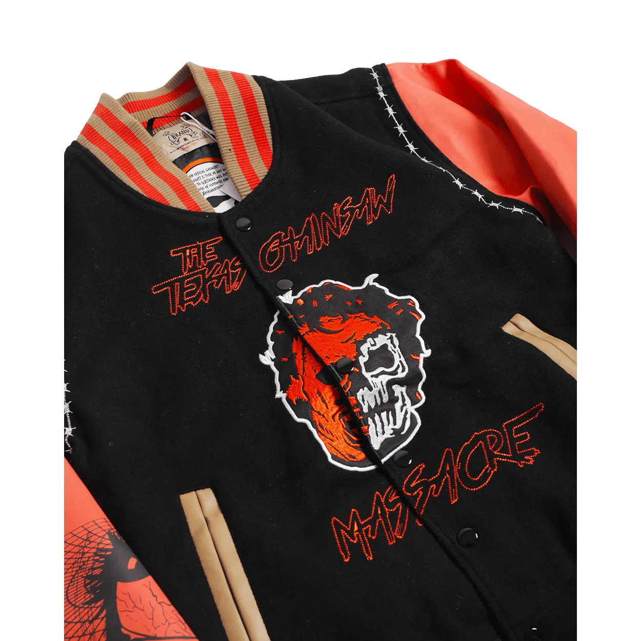 BRAND X TEXAS CHAINSAW MASSACRE VARSITY JACKET (BLACK)