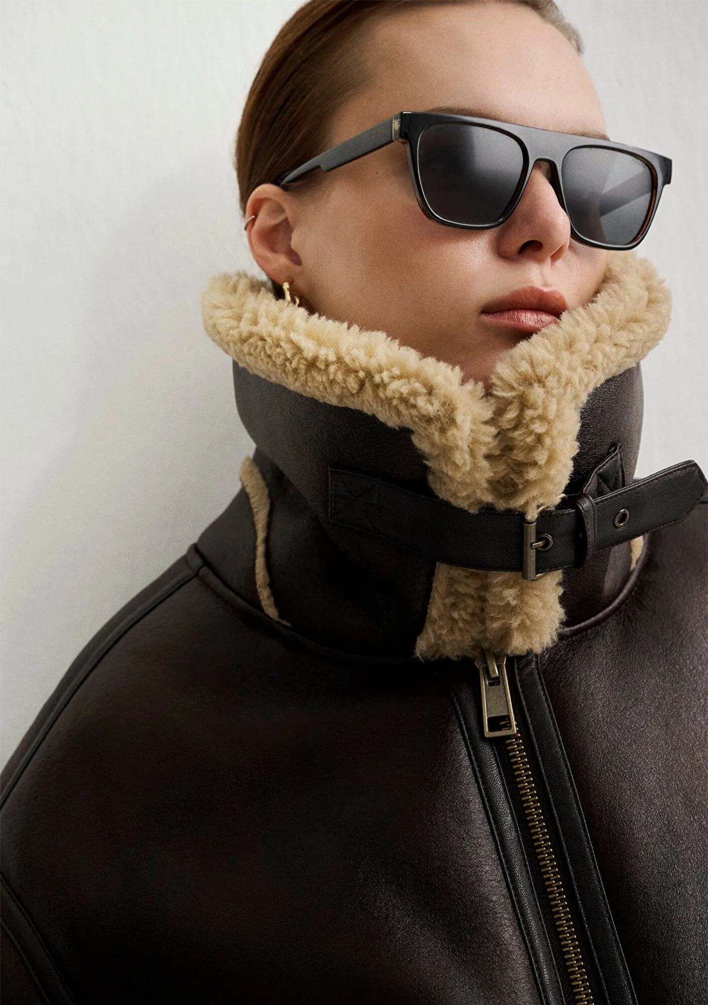 Brown Faux Leather Jacket