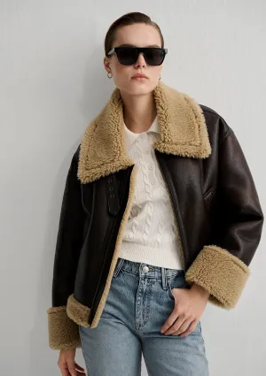 Brown Faux Leather Jacket