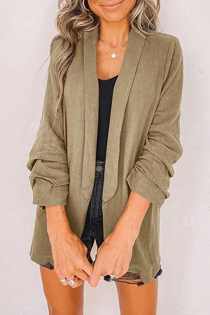 Casual Elegant Solid Patchwork Pocket Turndown Collar Outerwear(12 Colors)
