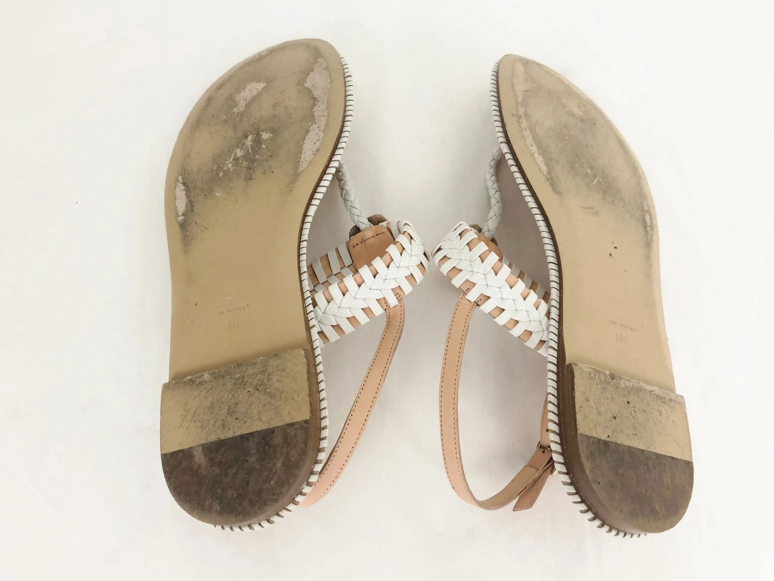 Chanel Whip-Stitch T-Strap Sandal Size 41