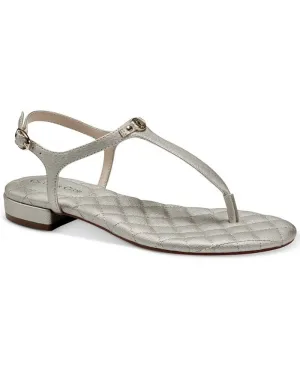 Charter Club Carinna Flat Sandals Silver 6M