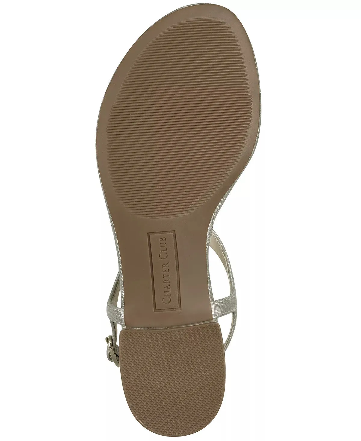Charter Club Carinna Flat Sandals Silver 6M