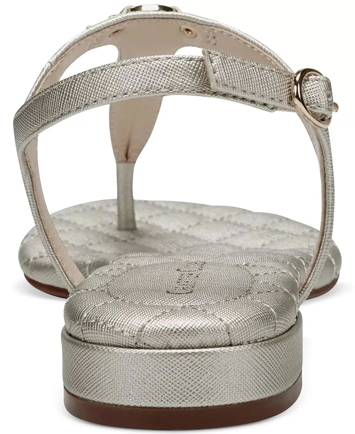 Charter Club Carinna Flat Sandals Silver 6M