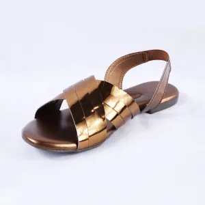 Cindal Gold Sandals Flat