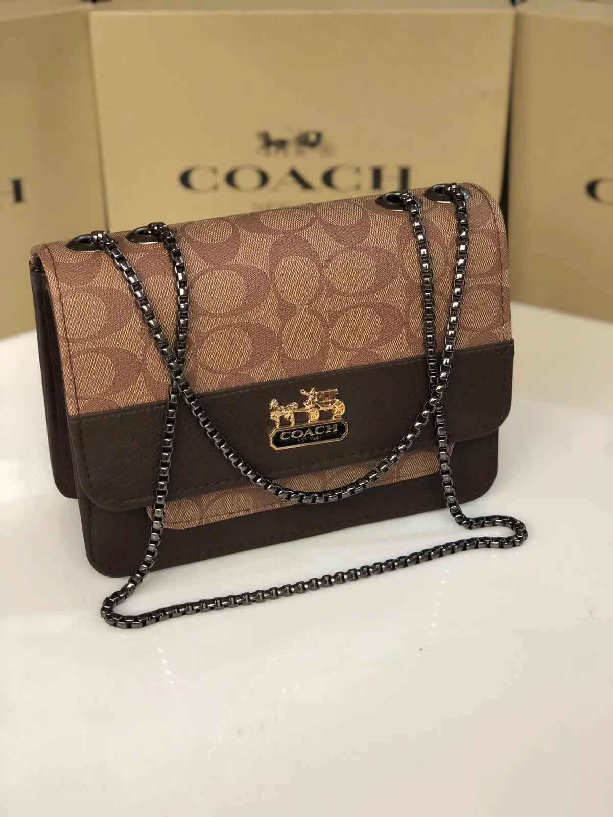 Coach Combo Slippers   Bag