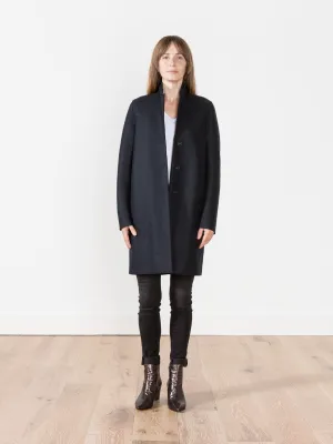cocoon coat - dark blue