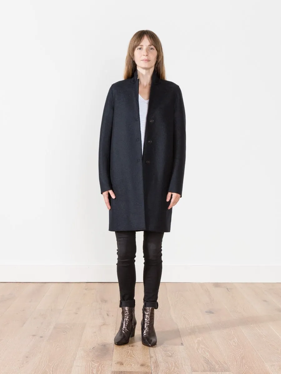 cocoon coat - dark blue