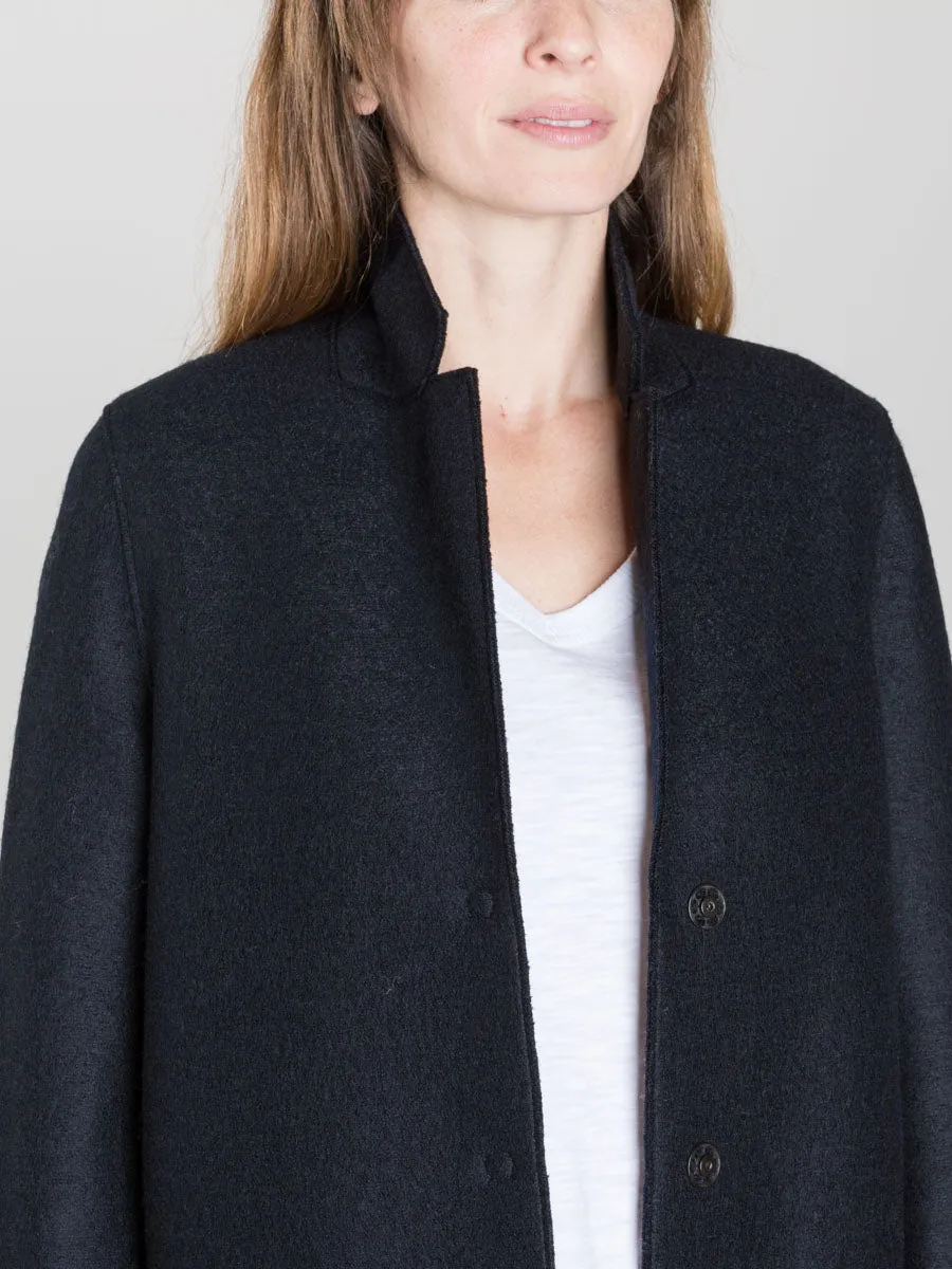 cocoon coat - dark blue