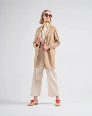 cocoon coat light pressed wool