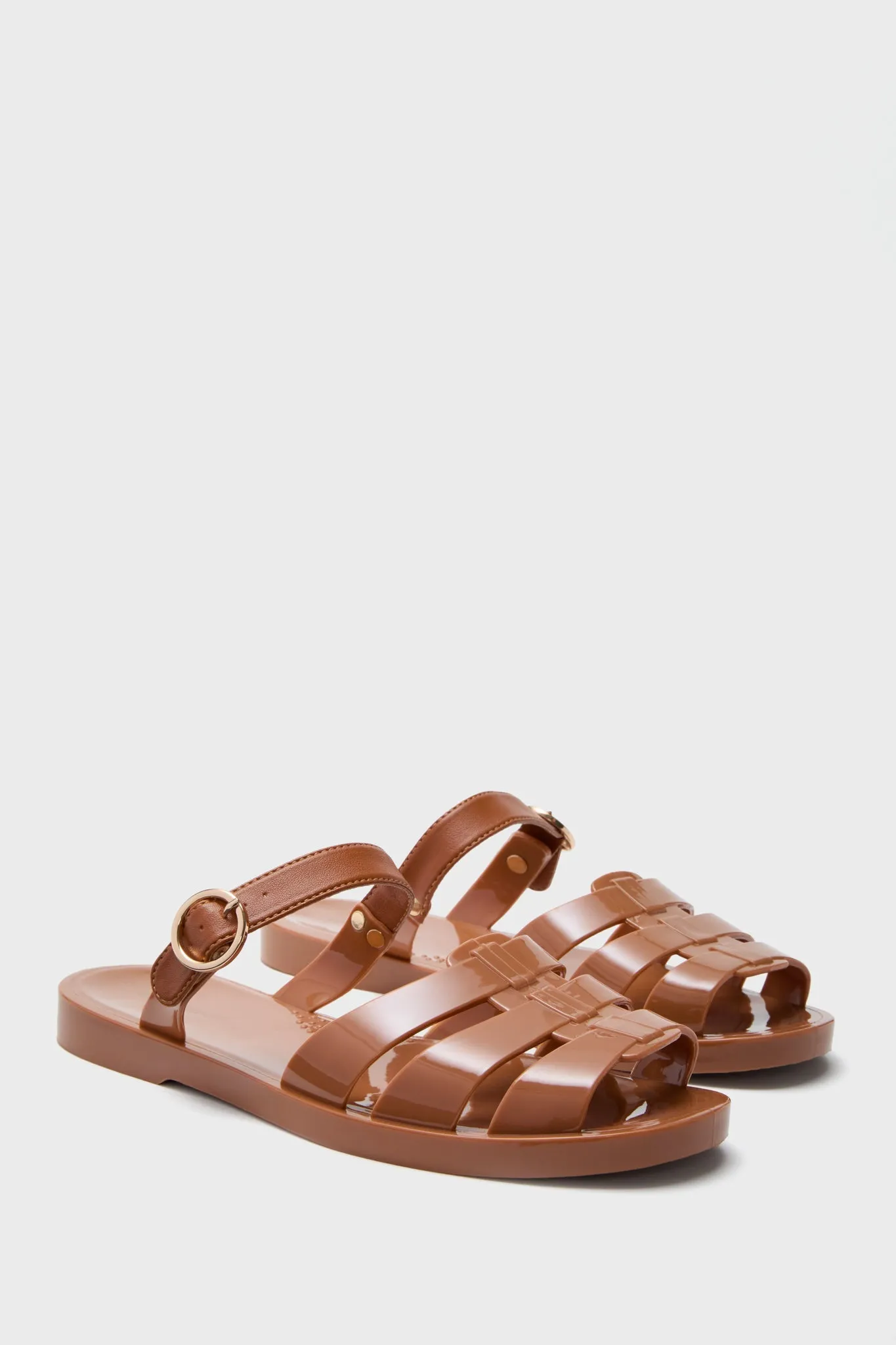 Cognac Riley Jelly Sandals