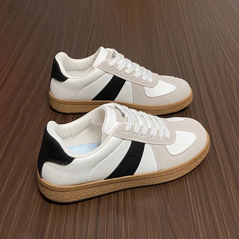 Contrast Flat Sneakers