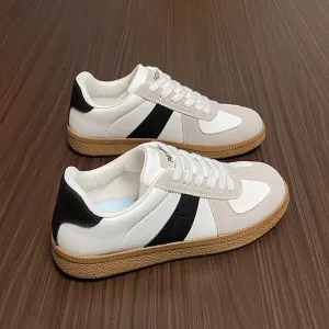 Contrast Flat Sneakers