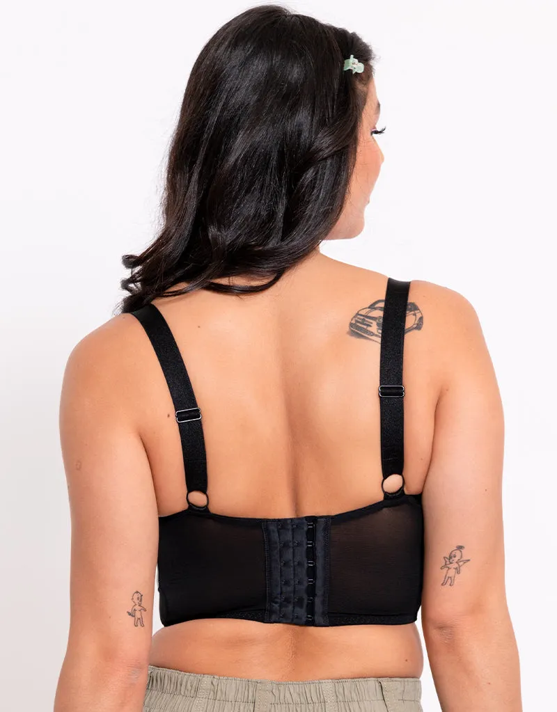 CURVY KATE - STORM LONG LINE BALCONY BRA IN BALCK
