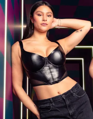CURVY KATE - STORM LONG LINE BALCONY BRA IN BALCK