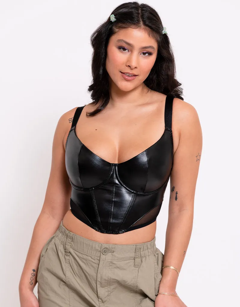 CURVY KATE - STORM LONG LINE BALCONY BRA IN BALCK