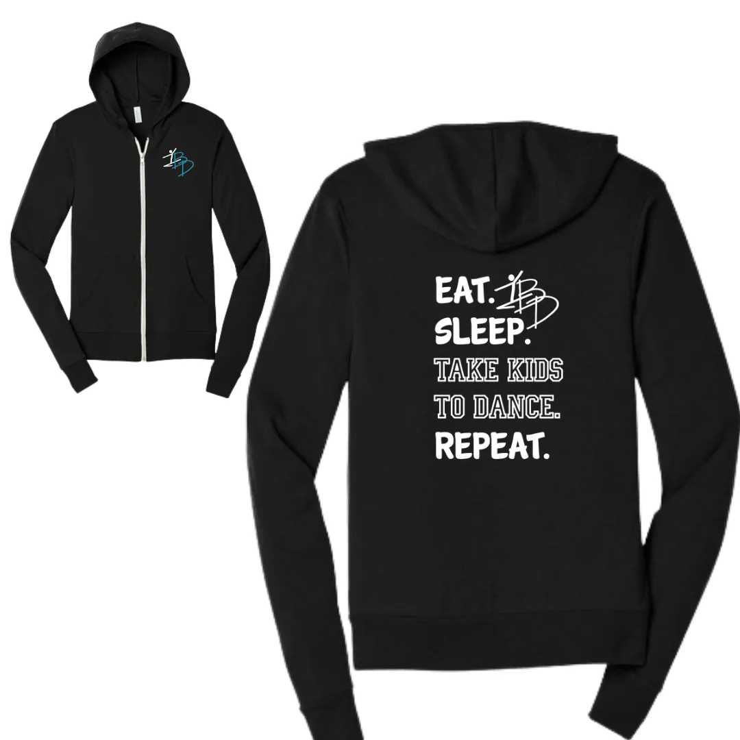 Dance Mom Unisex Triblend Sponge Fleece Full-Zip Hoodie