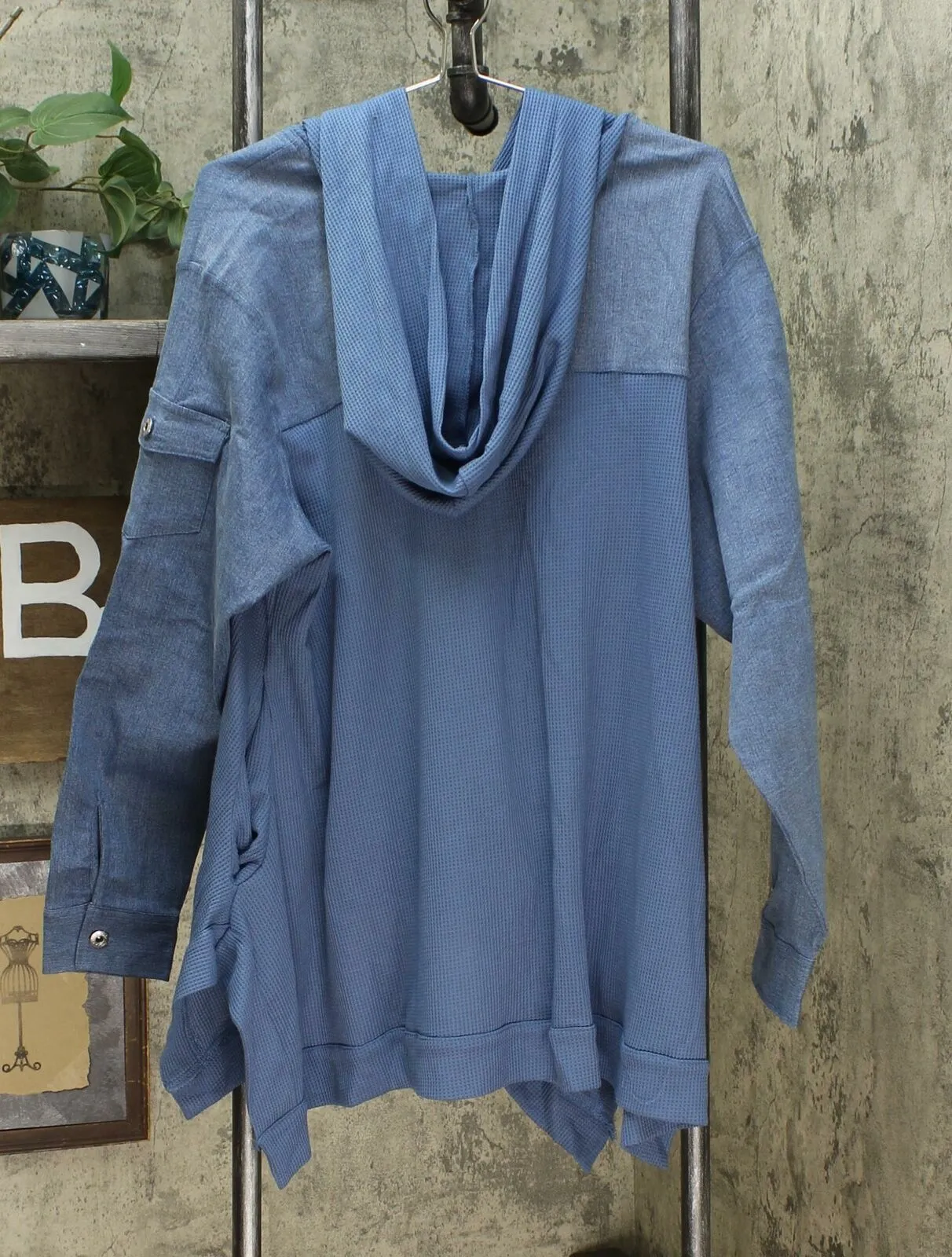 DG2 by Diane Gilman Women's Plus Size Twill Knit Combo Draped Jacket